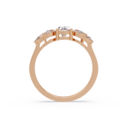 Pear Cut Nature Inspired Diamond Engagement Ring