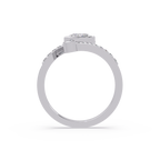 Modern Bezel Set Pear Diamond Bypass Engagement Ring