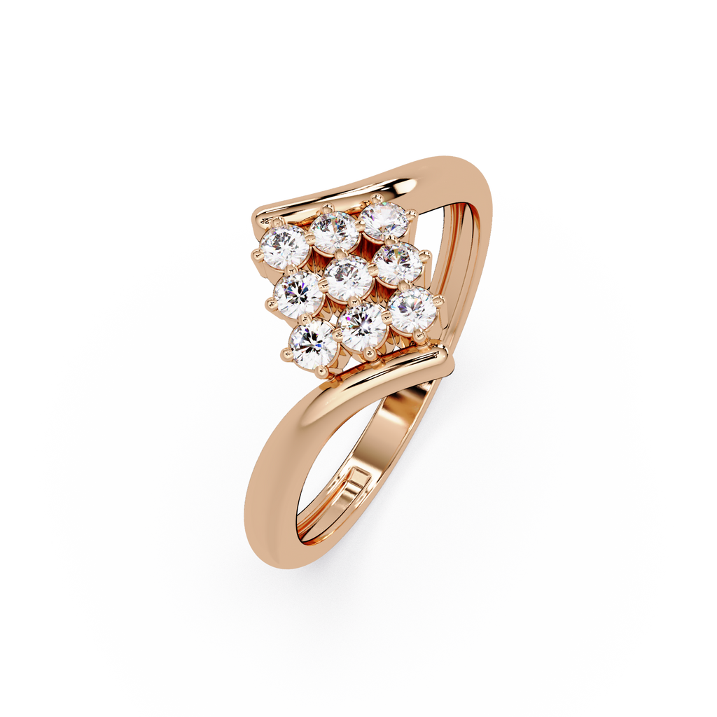 Round Diamond Cluster Engagement Ring