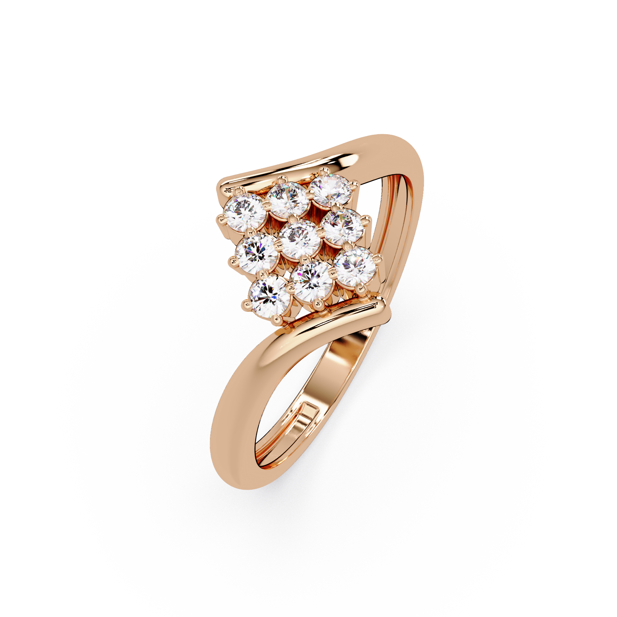 Round Diamond Cluster Engagement Ring