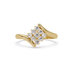 Round Diamond Cluster Engagement Ring