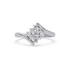 Round Diamond Cluster Engagement Ring