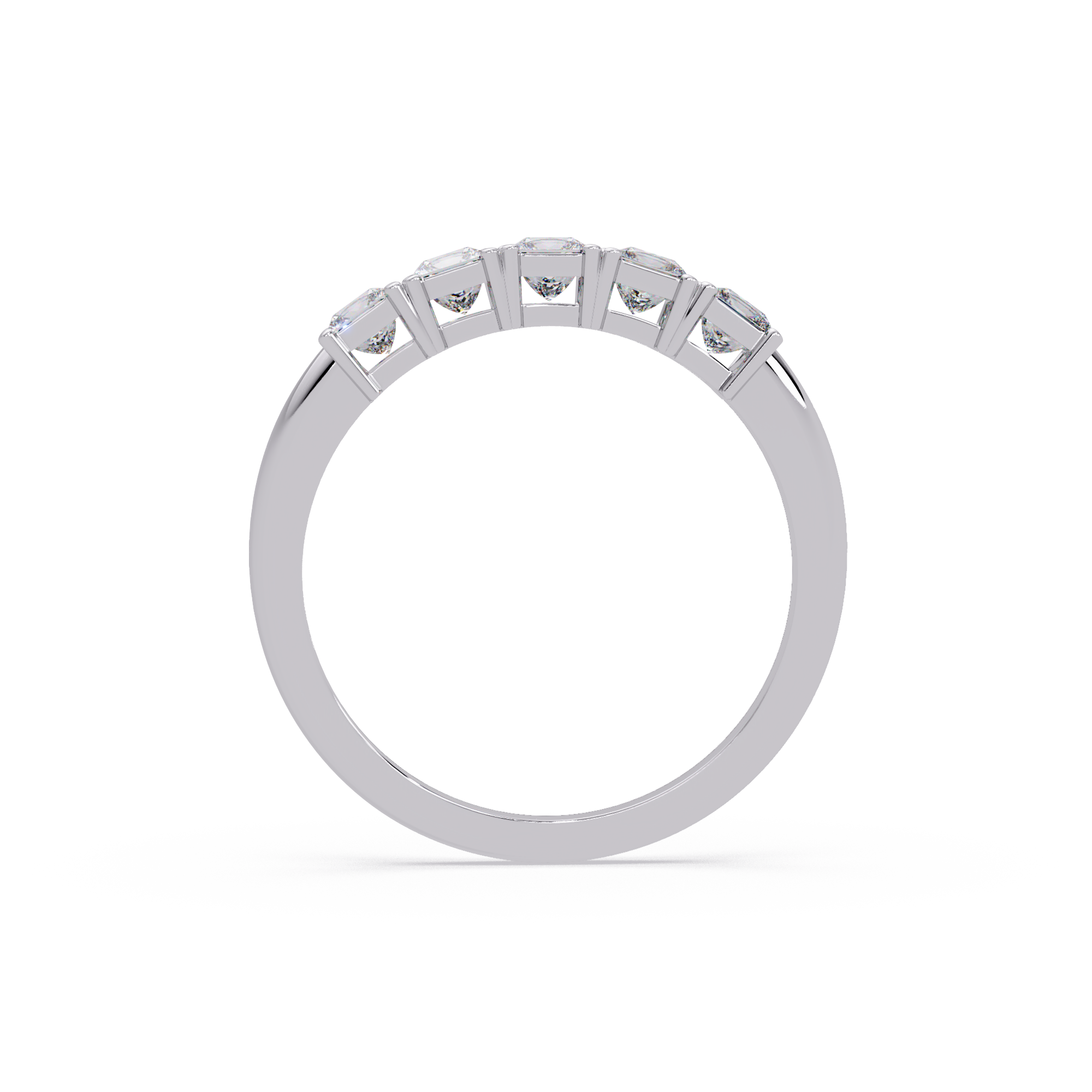 Princess Cut Diamond Wedding Band