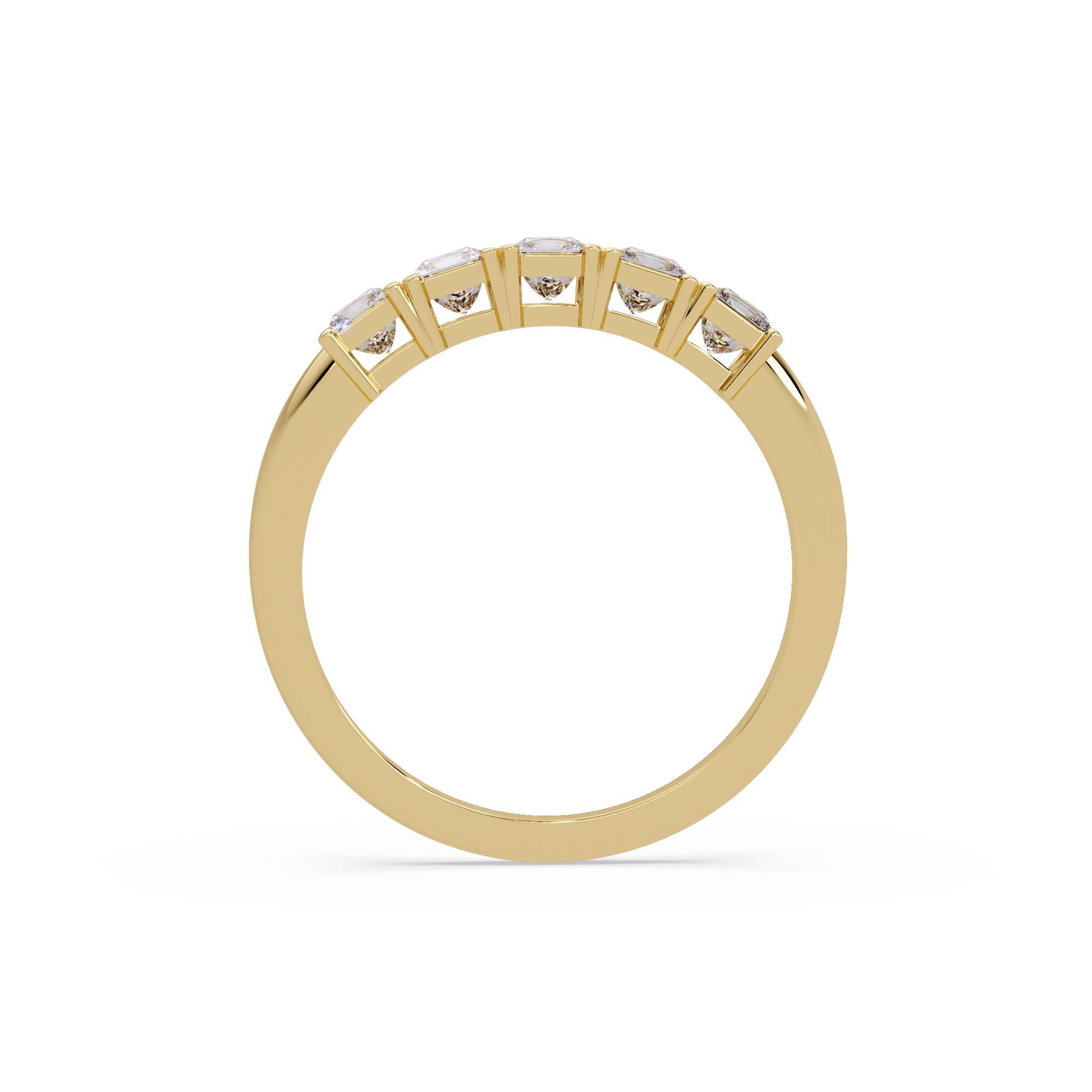 Princess Cut Diamond Wedding Band