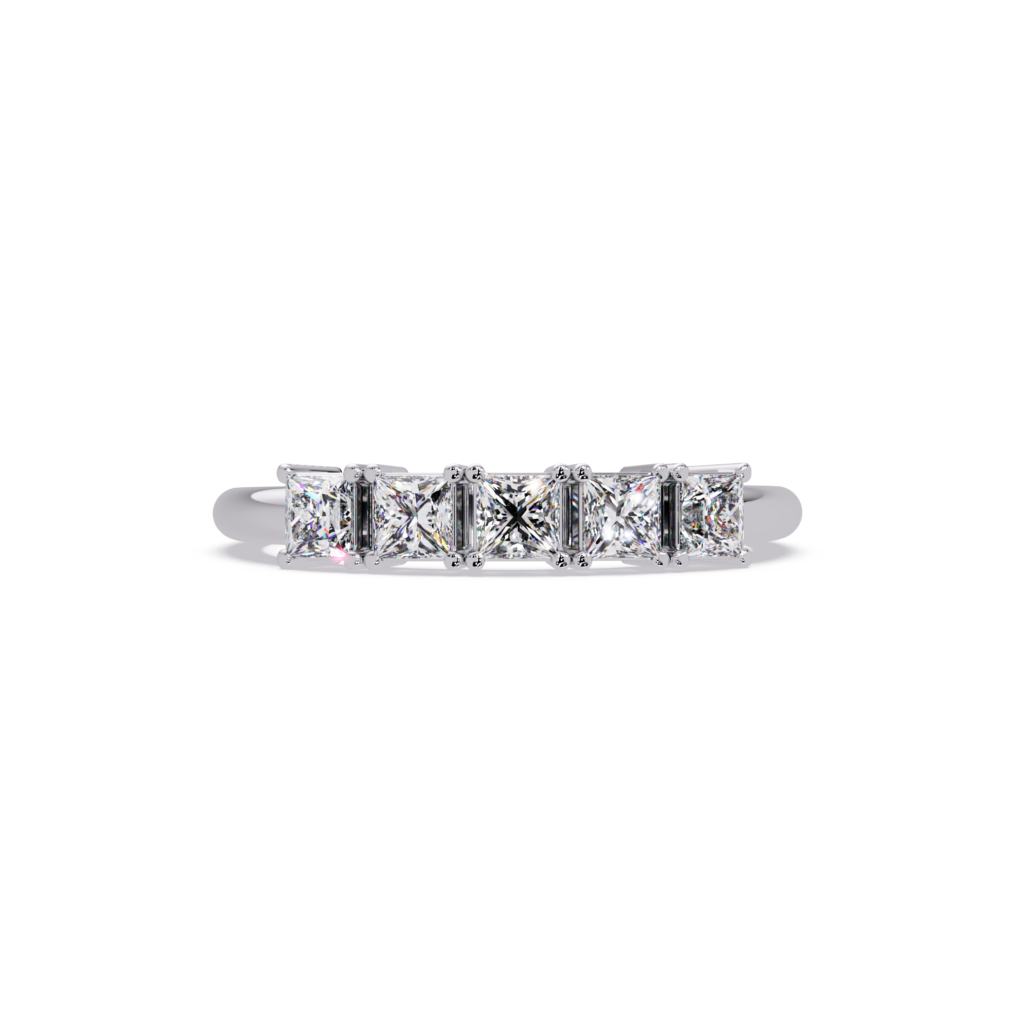 Princess Cut Diamond Wedding Band