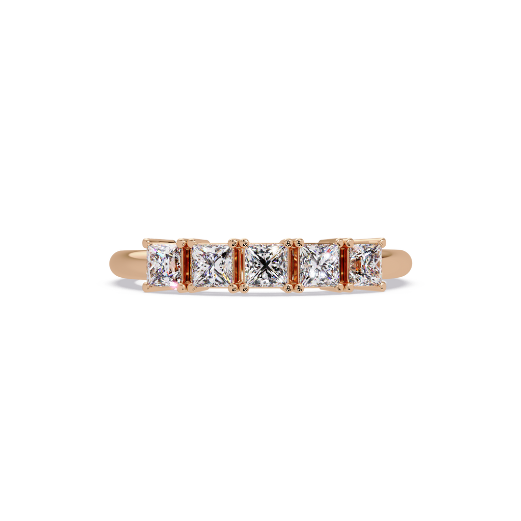Princess Cut Diamond Wedding Band