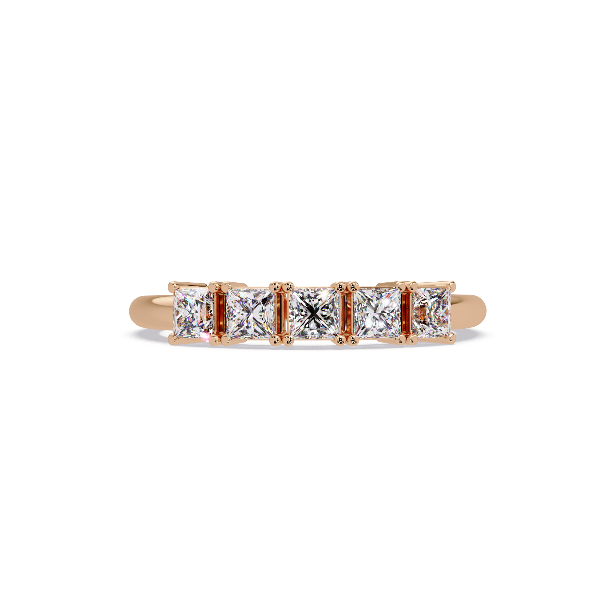 Princess Cut Diamond Wedding Band