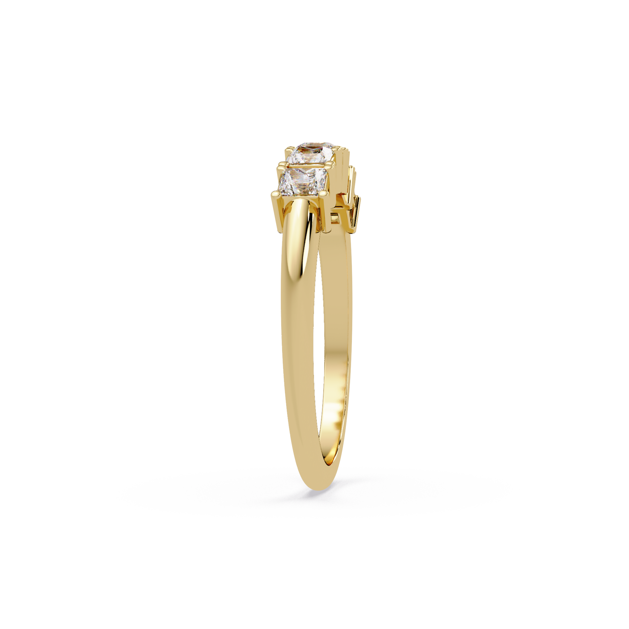 Princess Cut Diamond Wedding Band