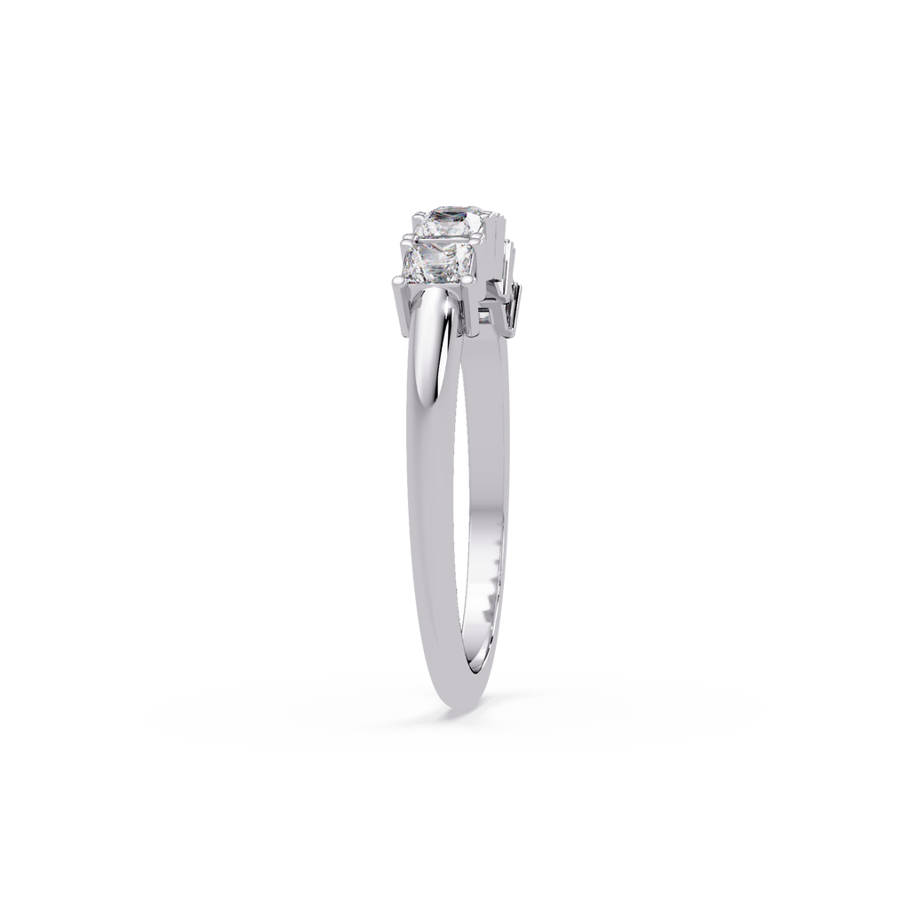 Princess Cut Diamond Wedding Band