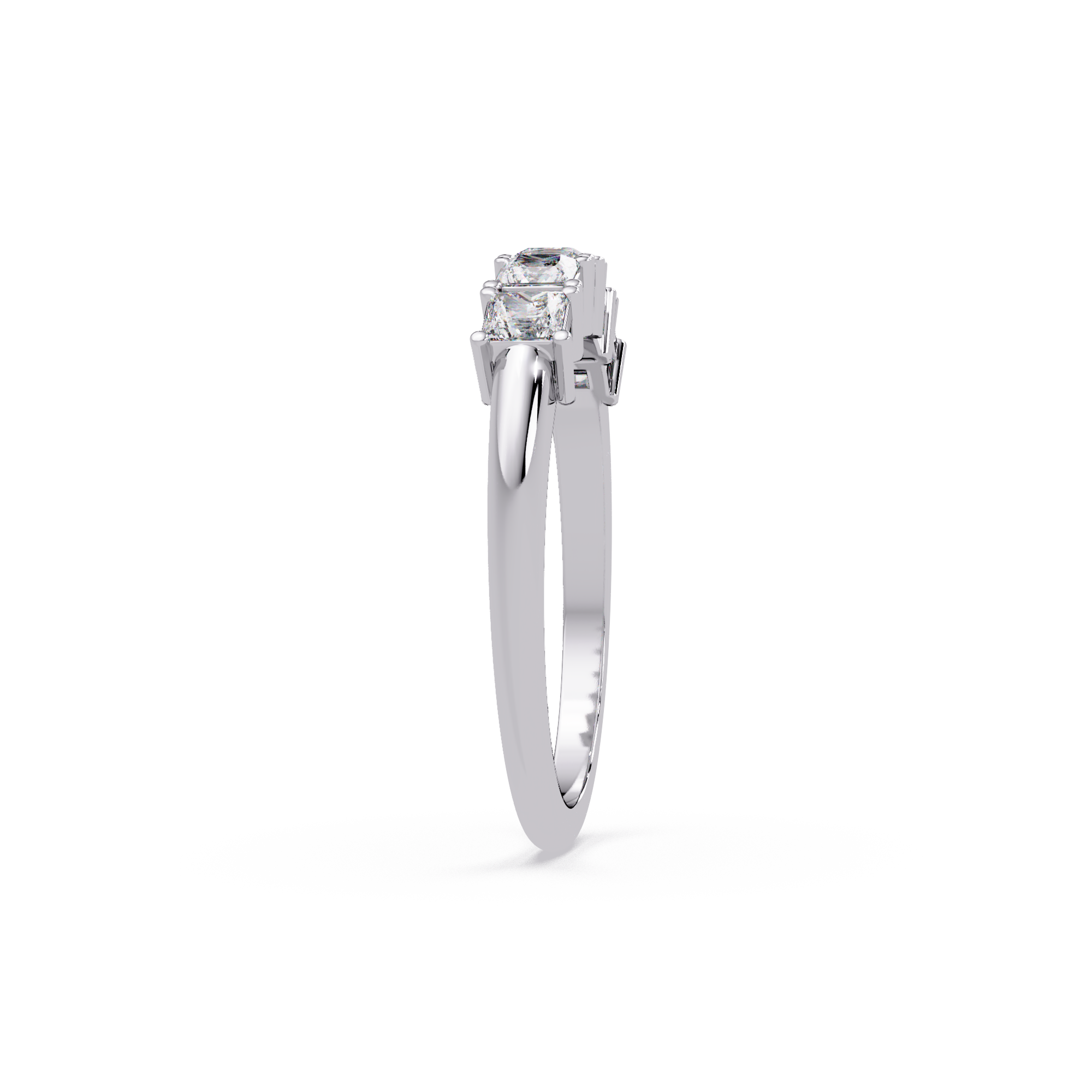Princess Cut Diamond Wedding Band
