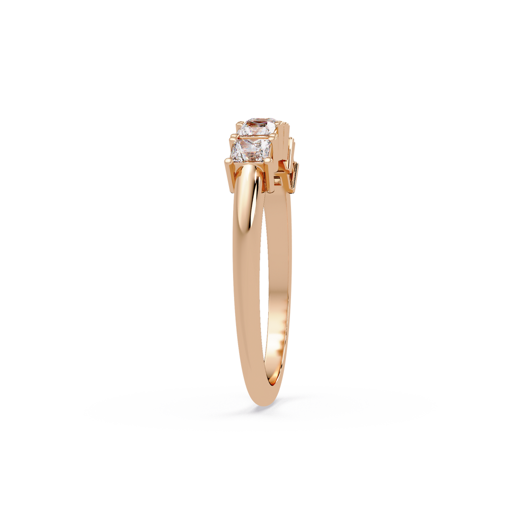 Princess Cut Diamond Wedding Band
