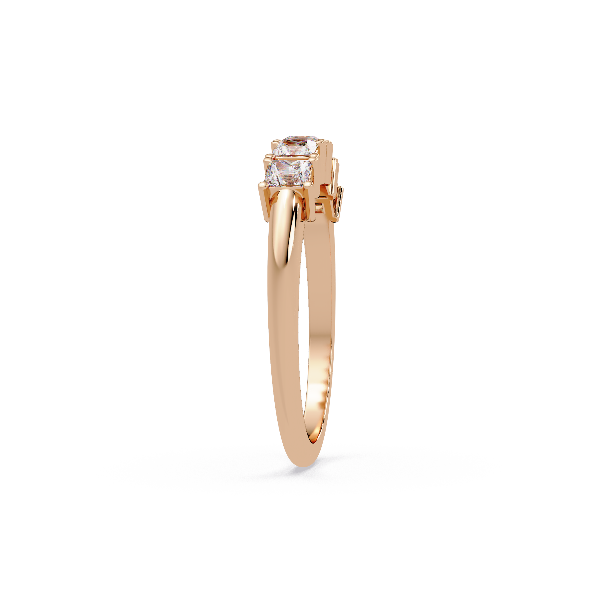 Princess Cut Diamond Wedding Band