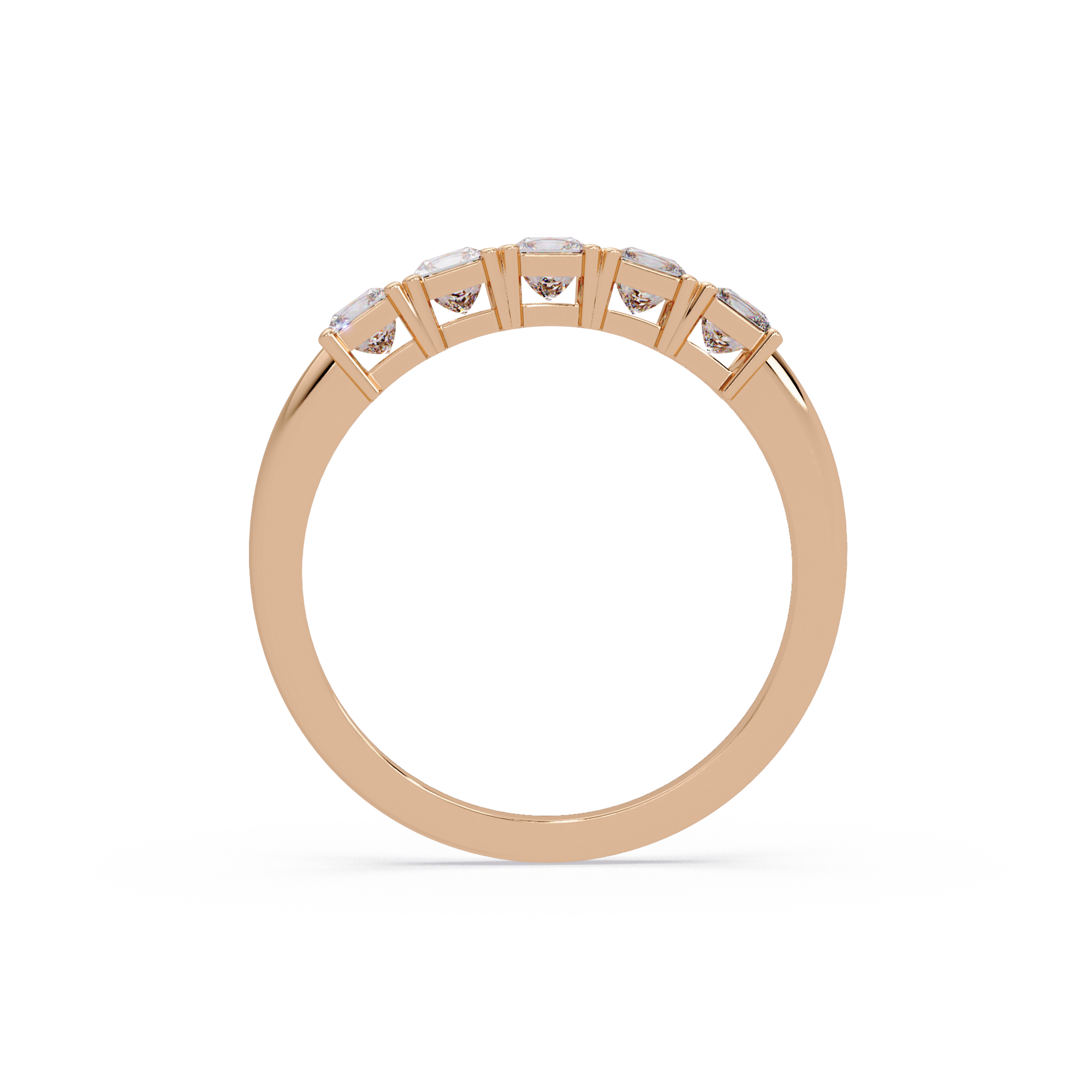 Princess Cut Diamond Wedding Band