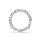 Round Diamond Twisted Infinity Band Ring in Gold