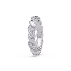 Round Diamond Twisted Infinity Band Ring in Gold