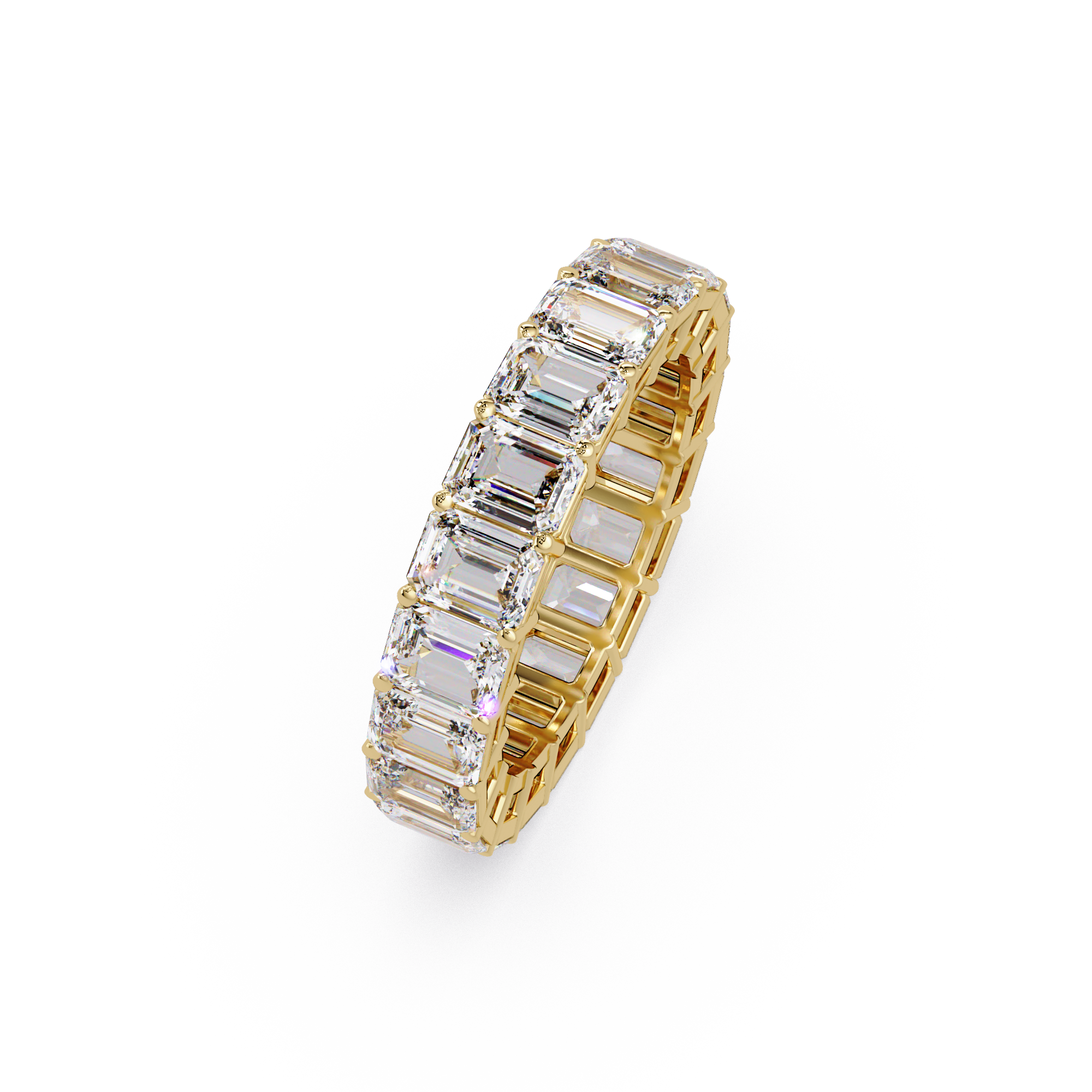 Emerald Cut Diamond Eternity Band Ring