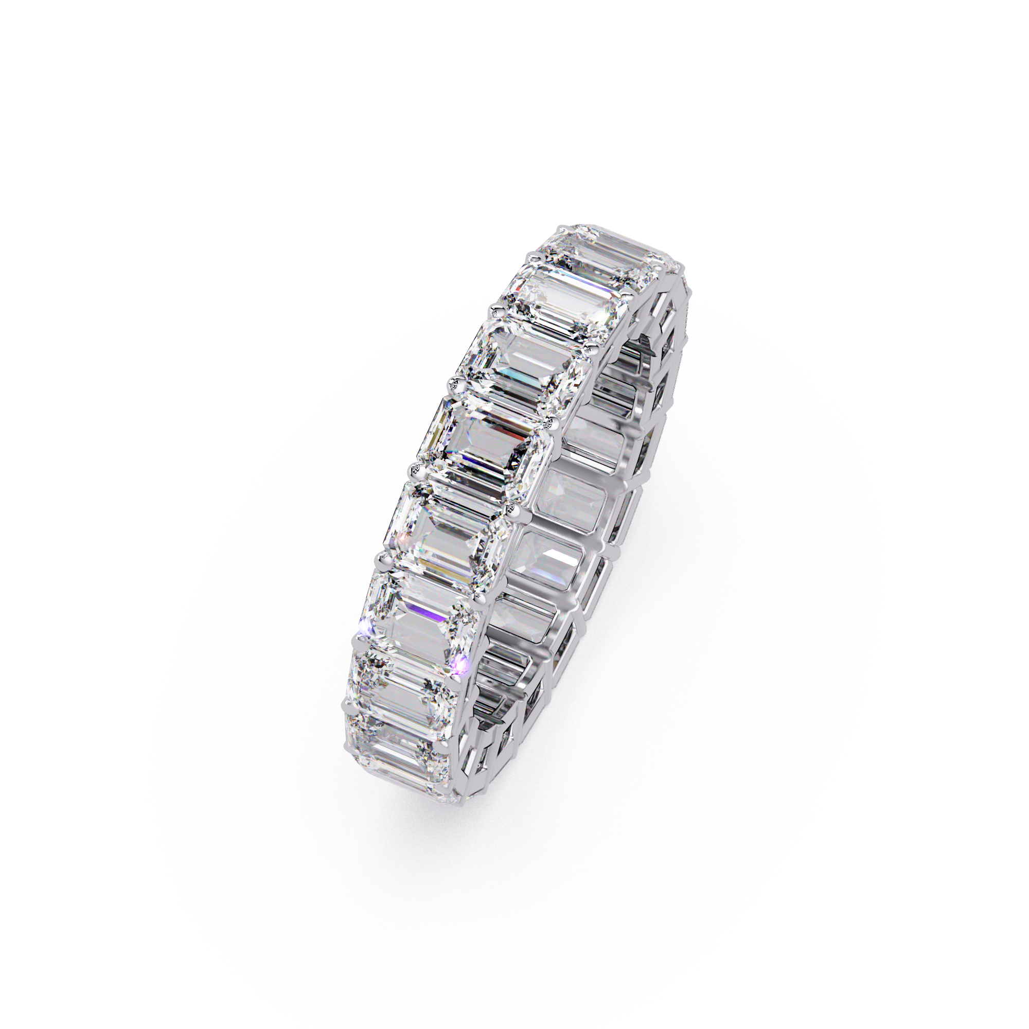 Emerald Cut Diamond Eternity Band Ring