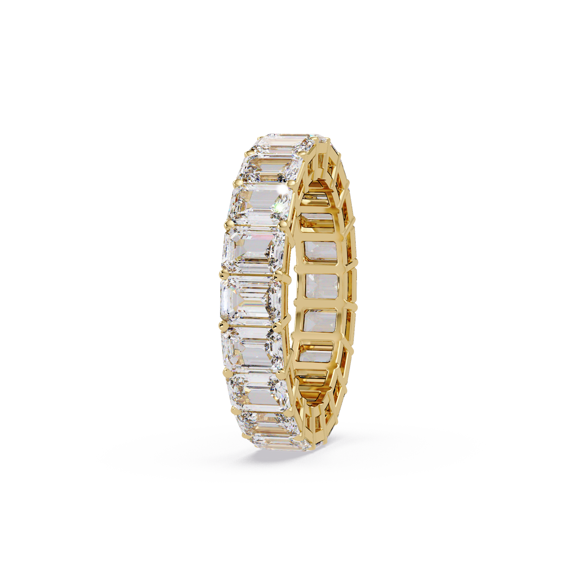 Emerald Cut Diamond Eternity Band Ring