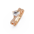 Round Cut Diamond Split Shank Engagement Ring