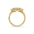 Princess Cut Diamond Open Cuff Ring