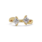 Princess Cut Diamond Open Cuff Ring