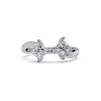 Princess Cut Diamond Open Cuff Ring