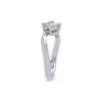 Princess Cut Diamond Open Cuff Ring