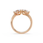 Princess Cut Diamond Open Cuff Ring