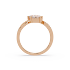 Princess Cut Diamond Open Twist Ring