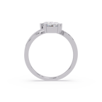 Princess Cut Diamond Open Twist Ring