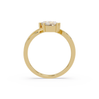 Princess Cut Diamond Open Twist Ring