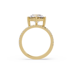 Round Cut Diamond Split Shank Engagement Ring
