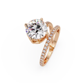 Round Cut Diamond Split Shank Engagement Ring