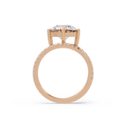 Round Cut Diamond Split Shank Engagement Ring