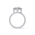 Round Cut Diamond Split Shank Engagement Ring
