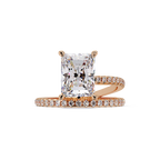 Radiant Cut Diamond Split Shank Engagement Ring