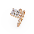 Radiant Cut Diamond Split Shank Engagement Ring