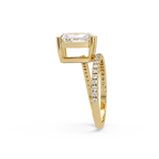Radiant Cut Diamond Split Shank Engagement Ring
