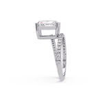 Radiant Cut Diamond Split Shank Engagement Ring