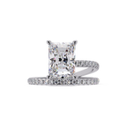 Radiant Cut Diamond Split Shank Engagement Ring