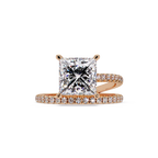 Princess Cut Diamond Split Shank Engagement Ring