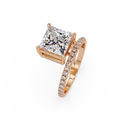 Princess Cut Diamond Split Shank Engagement Ring