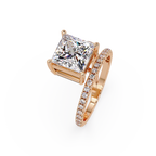 Princess Cut Diamond Split Shank Engagement Ring