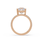 Princess Cut Diamond Split Shank Engagement Ring