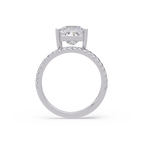 Princess Cut Diamond Split Shank Engagement Ring