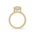 Princess Cut Diamond Split Shank Engagement Ring