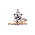 Pear Cut Diamond Split Shank Engagement Ring