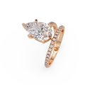Pear Cut Diamond Split Shank Engagement Ring