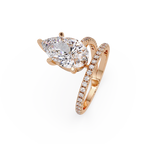 Pear Cut Diamond Split Shank Engagement Ring