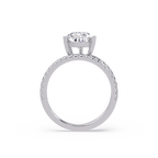 Pear Cut Diamond Split Shank Engagement Ring